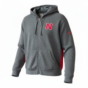 Men's Nebraska Full‎ Zip Sweatshirt Size XL